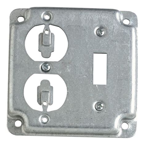 electrical box cover 1 2 inch single|4 square box outlet cover.